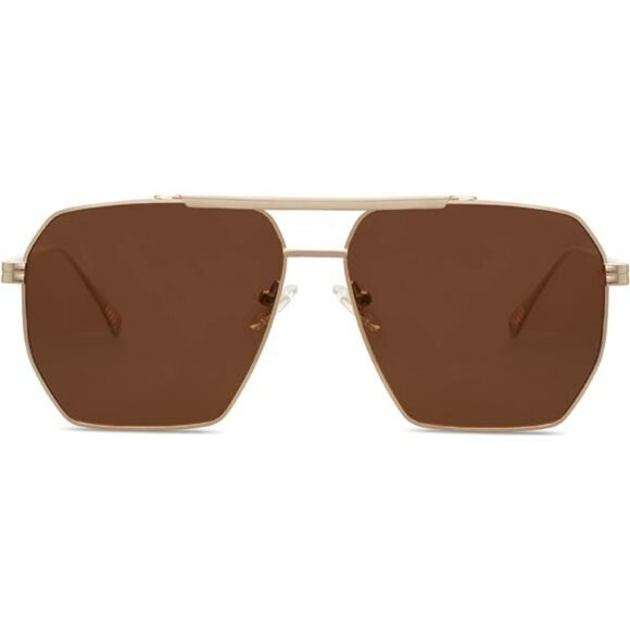 Oversized Square Polarized Sunglasses Women Men Retro Metal UV Protection - Picture 3 of 6